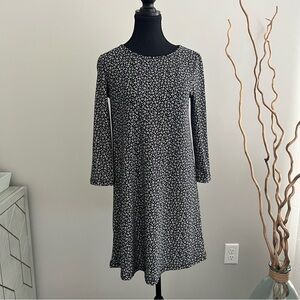 Elegant Black and White Floral Dress